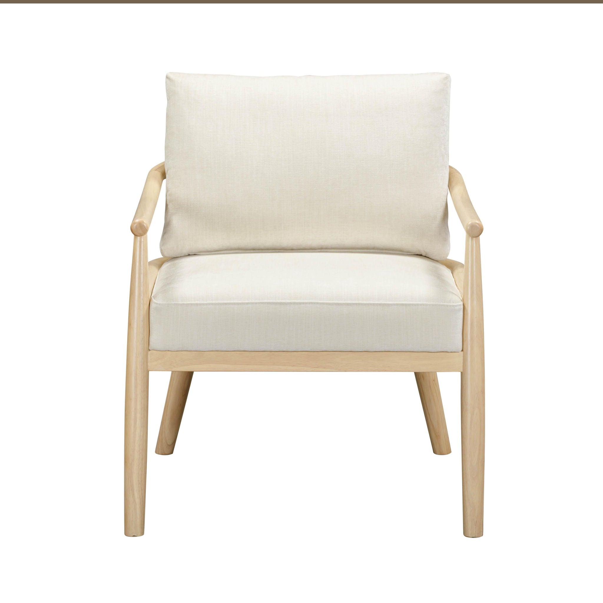 Dixie - Chenille Velvet Accent Chair - Cream - Urban Living Furniture (Los Angeles, CA)