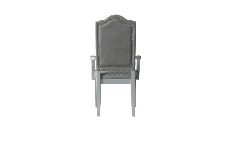 House - Marchese Chair (Set of 2) - Two Tone Gray Fabric & Pearl Gray Finish - Urban Living Furniture (Los Angeles, CA)