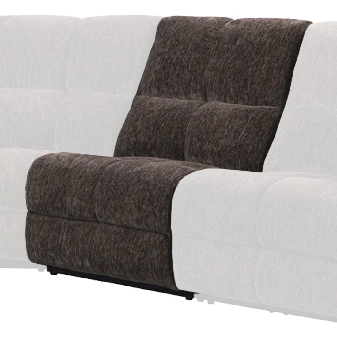 Bronco - Armless Chair - Plush Umber