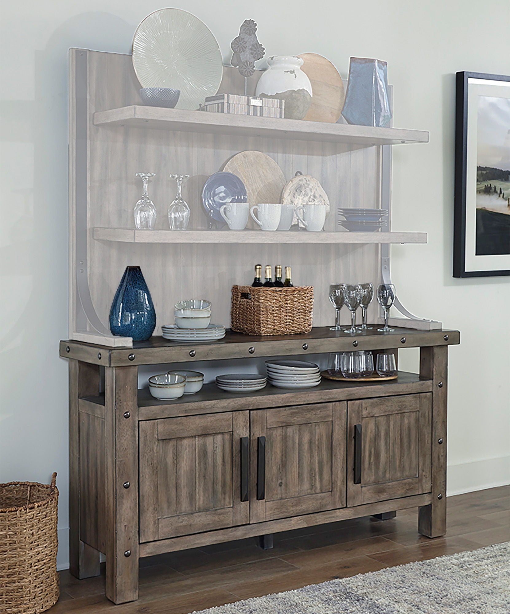 Lodge Dining - Buffet Server - Siltstone - Urban Living Furniture (Los Angeles, CA)