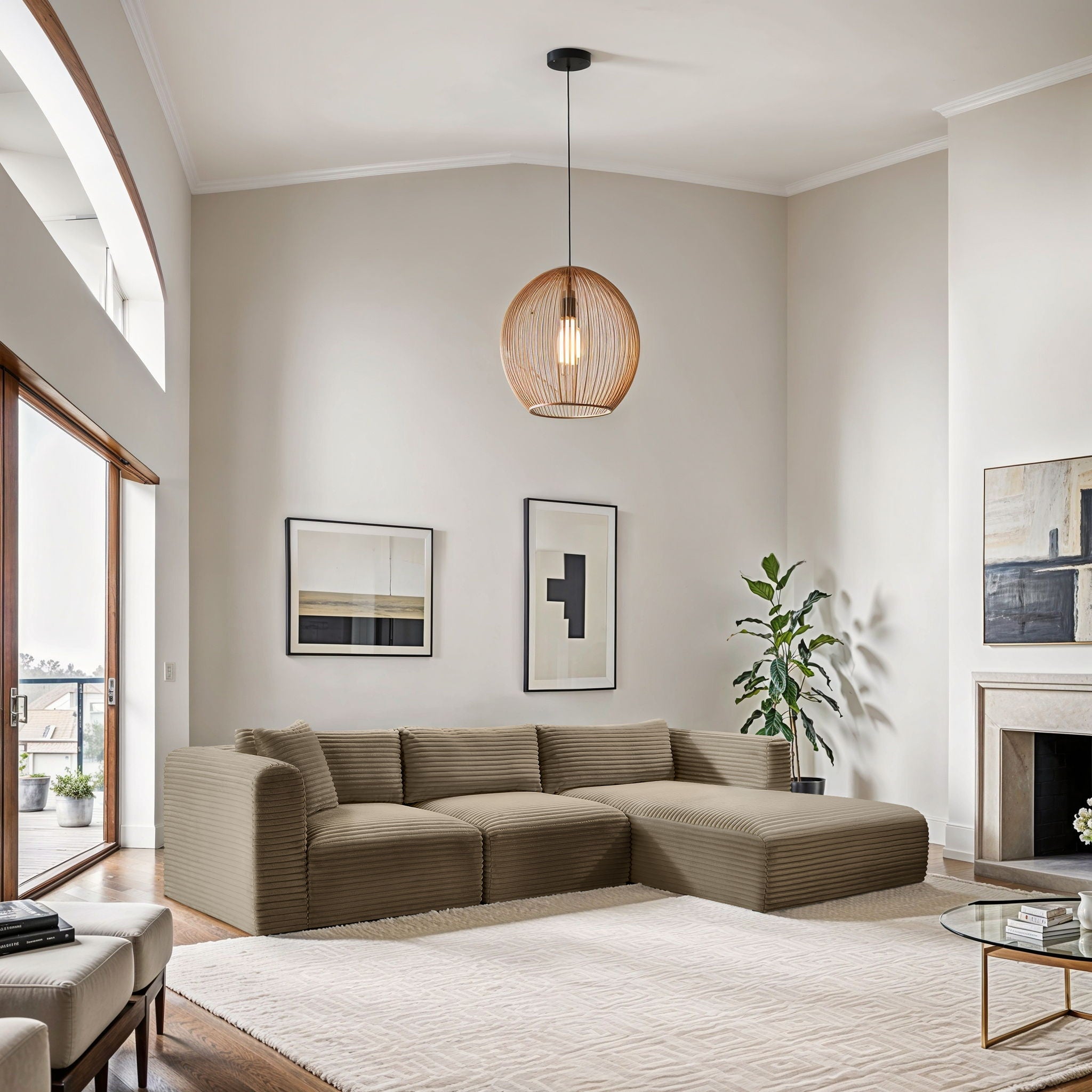 Shaggy - Fabric 3 Piece Modular Sectional - Urban Living Furniture (Los Angeles, CA)