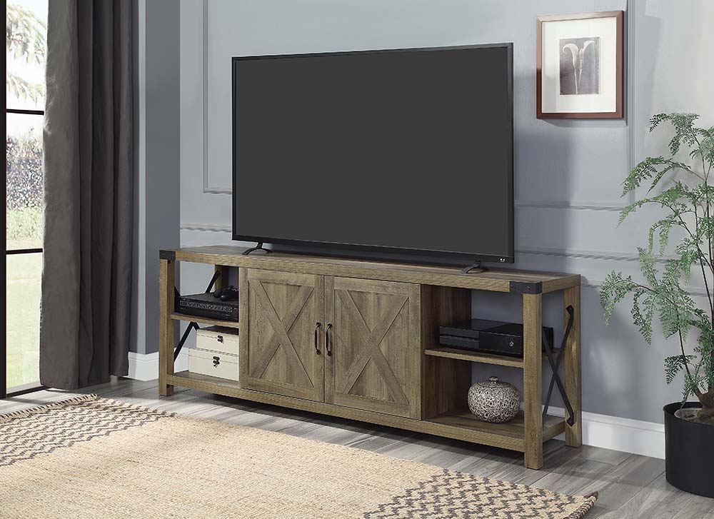 Abiram - TV Stand - Rustic Oak Finish - Urban Living Furniture (Los Angeles, CA)