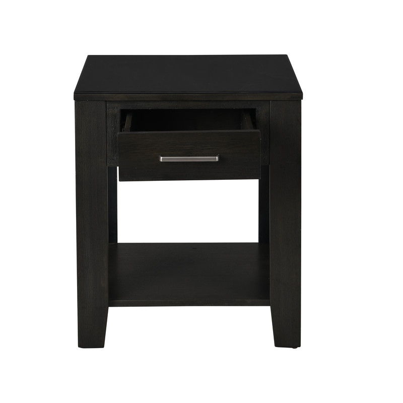 Bruno - Wooden Table With Tempered Glass Top And Drawer - Urban Living Furniture (Los Angeles, CA)