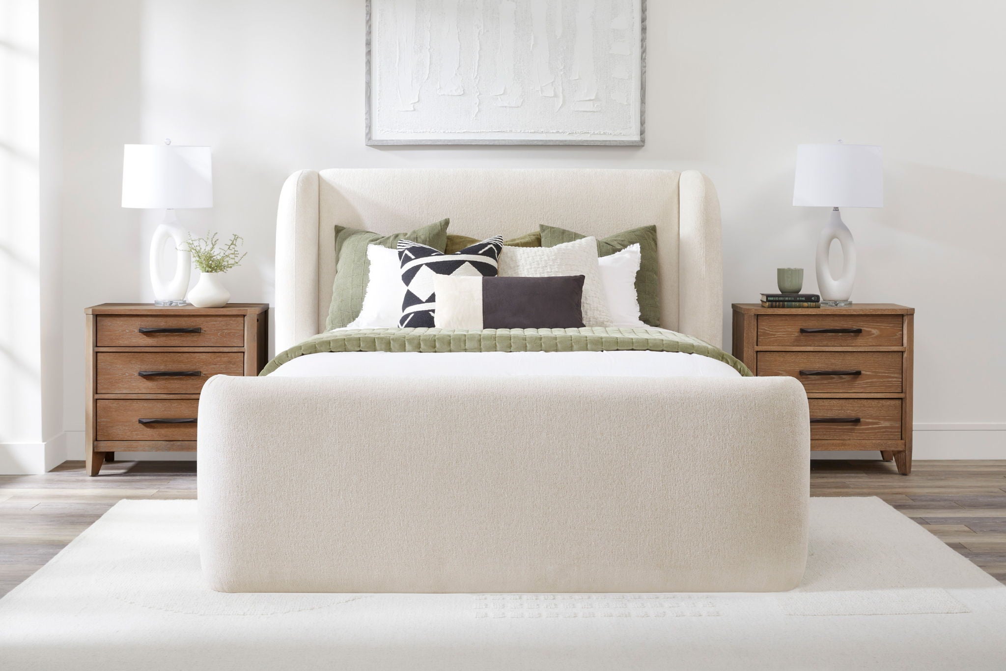 Shiloh - Wingback Upholstered Bed - Urban Living Furniture (Los Angeles, CA)