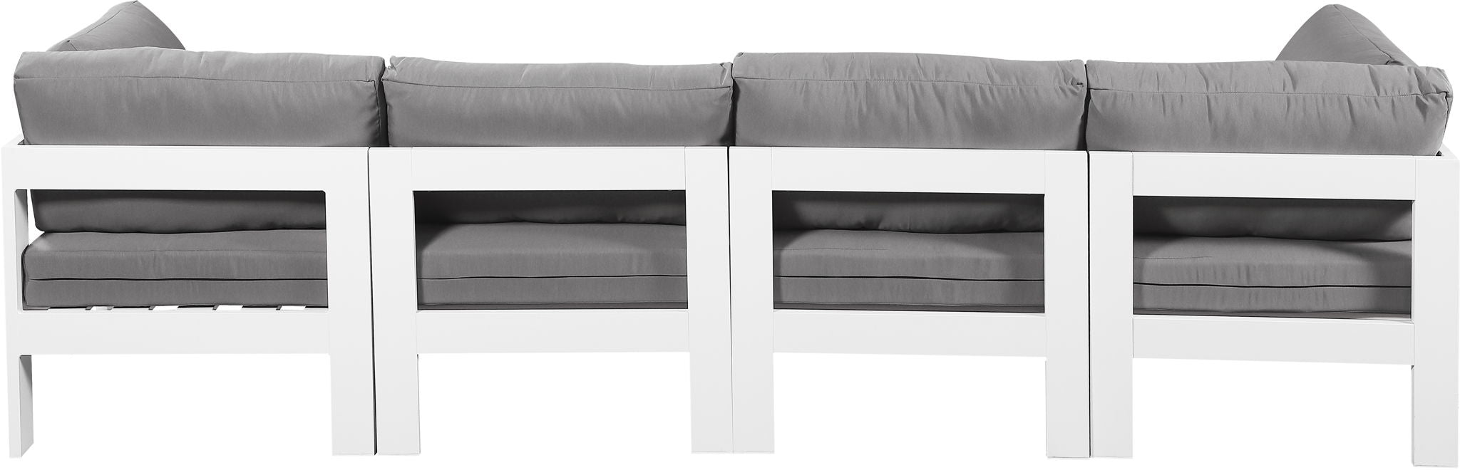 Nizuc - Outdoor Patio 4 Seat Modular Sofa With White Frame - Urban Living Furniture (Los Angeles, CA)