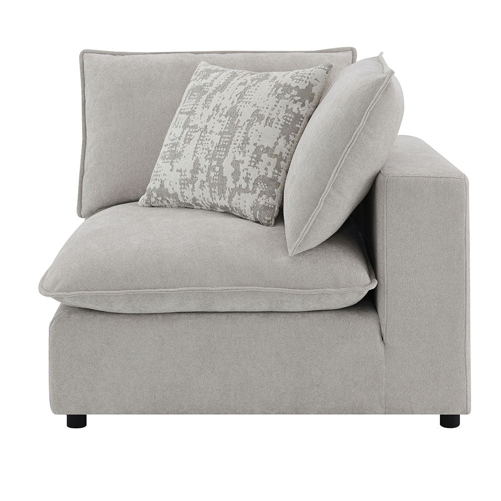 Marisa - Modular Wedge With Pillow - Beige Boucle - Urban Living Furniture (Los Angeles, CA)