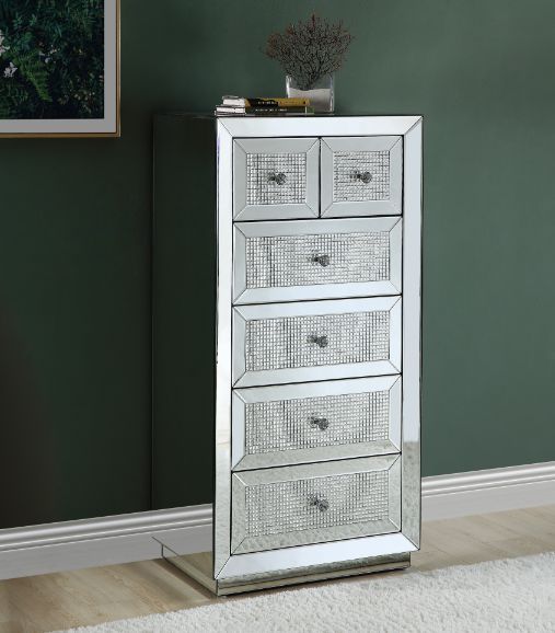 Ornat - Cabinet - Mirrored & Faux Diamonds Inlay - Urban Living Furniture (Los Angeles, CA)