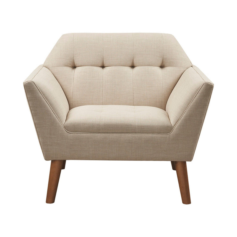 Mid-Century Modern Lounge Chair With Button Tufting