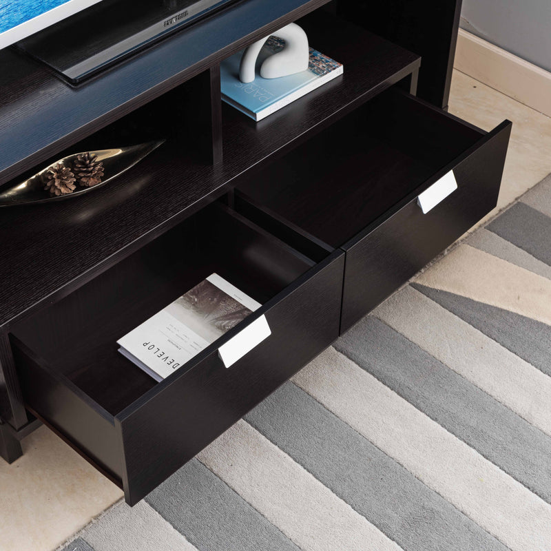 Modern TV Stand & Two Shelves And Two Drawers