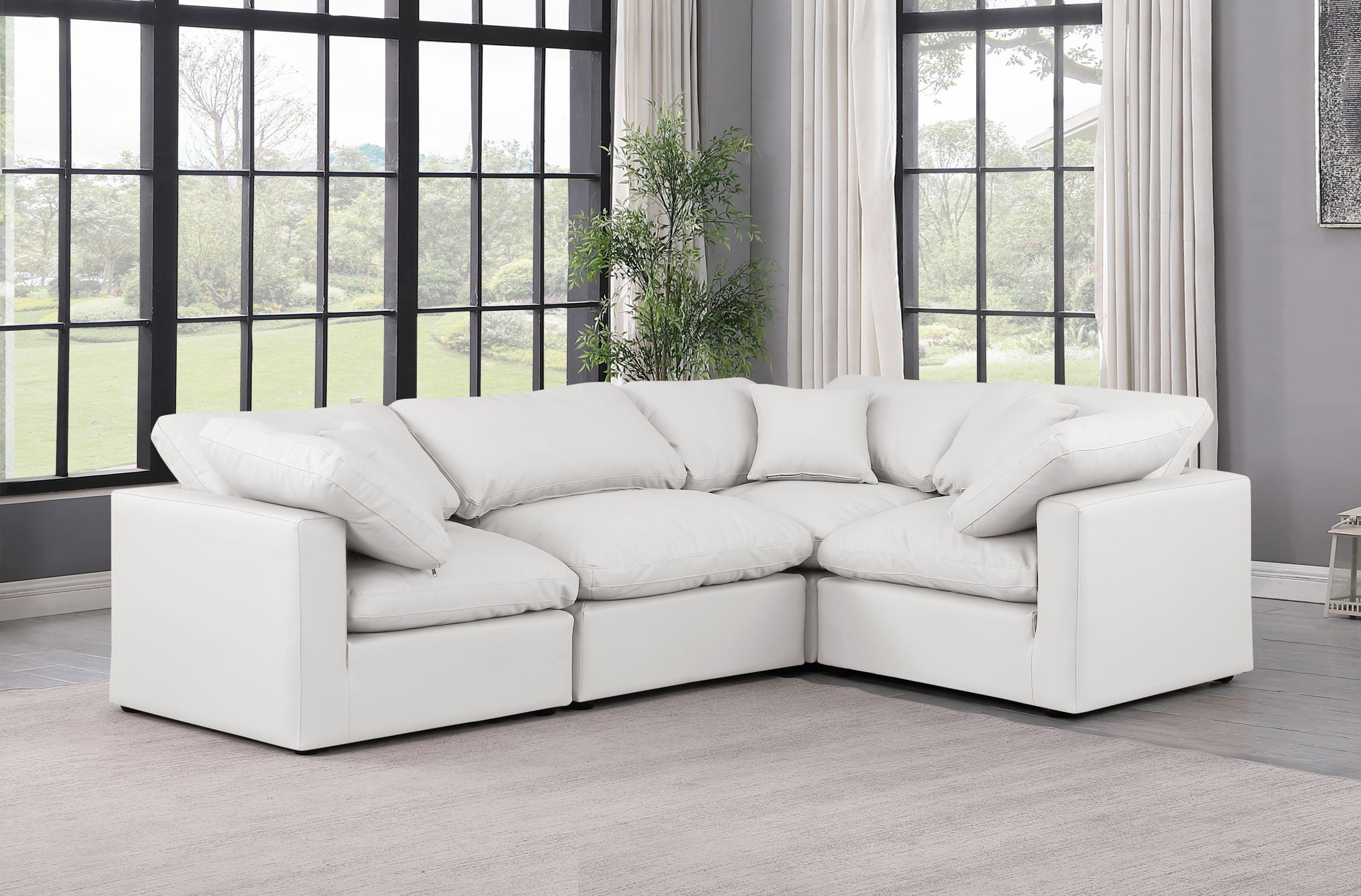 Indulge - Faux Leather 4 Piece Modular Corner Sectional - Urban Living Furniture (Los Angeles, CA)