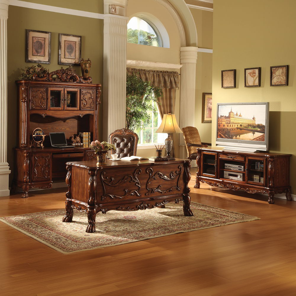 Dresden - Executive Computer Desk With Hutch - Cherry Oak - Urban Living Furniture (Los Angeles, CA)