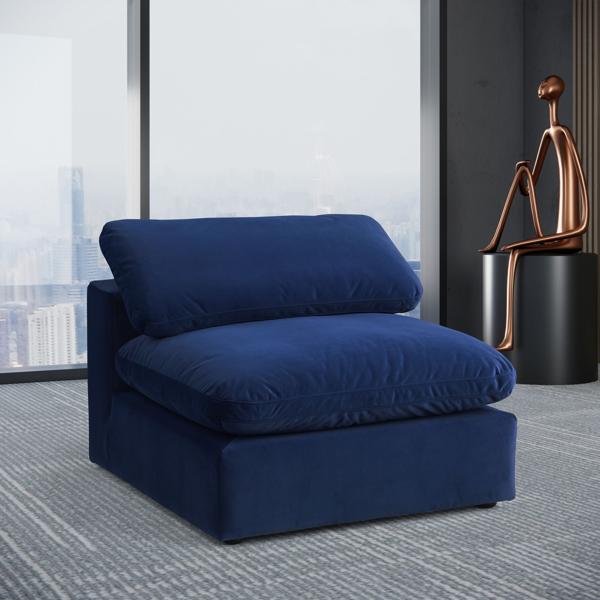 Comfy - Velvet Armless Chair - Urban Living Furniture (Los Angeles, CA)