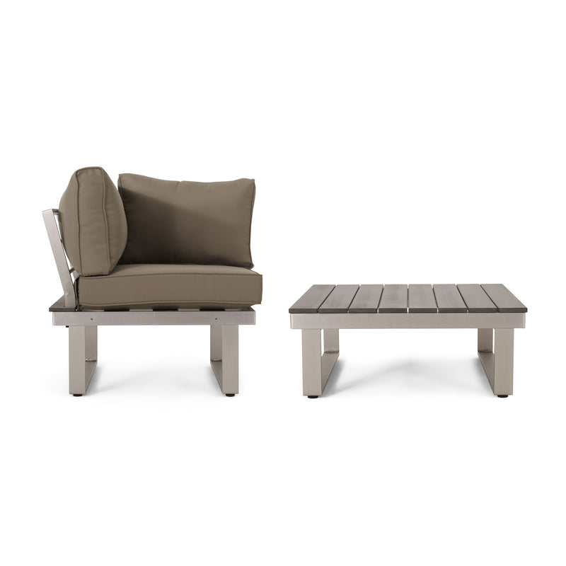 Sterling - Outdoor V Shaped 5 Seater Sofa Set With Cushions