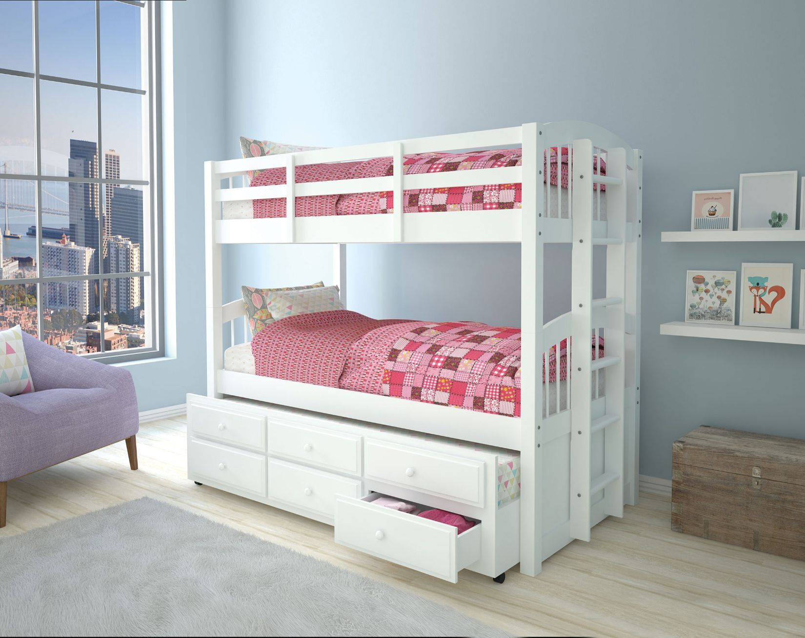 Micah - Bunk Bed & Trundle w/3 Drw - Urban Living Furniture (Los Angeles, CA)