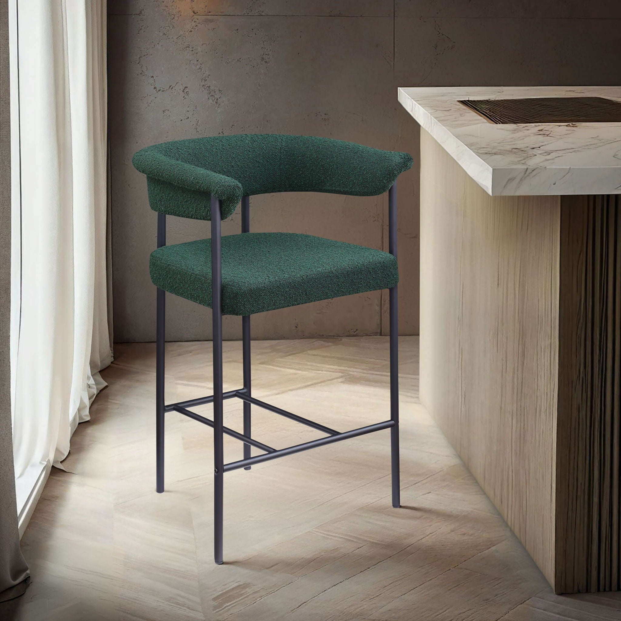 Malin - Boucle Counter Stool (Set of 2) - Urban Living Furniture (Los Angeles, CA)