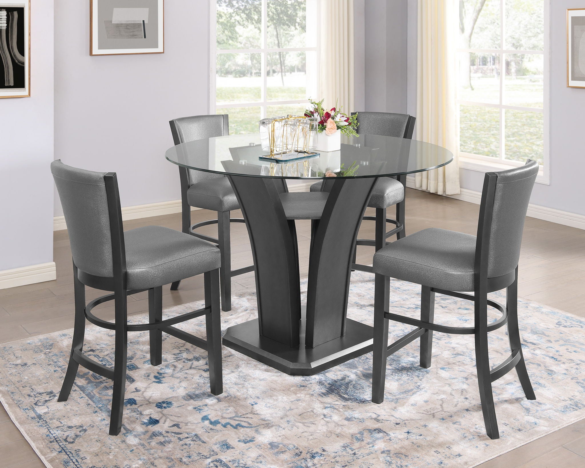 Camelia - Counter Height Table - Glass - Gray - Urban Living Furniture (Los Angeles, CA)