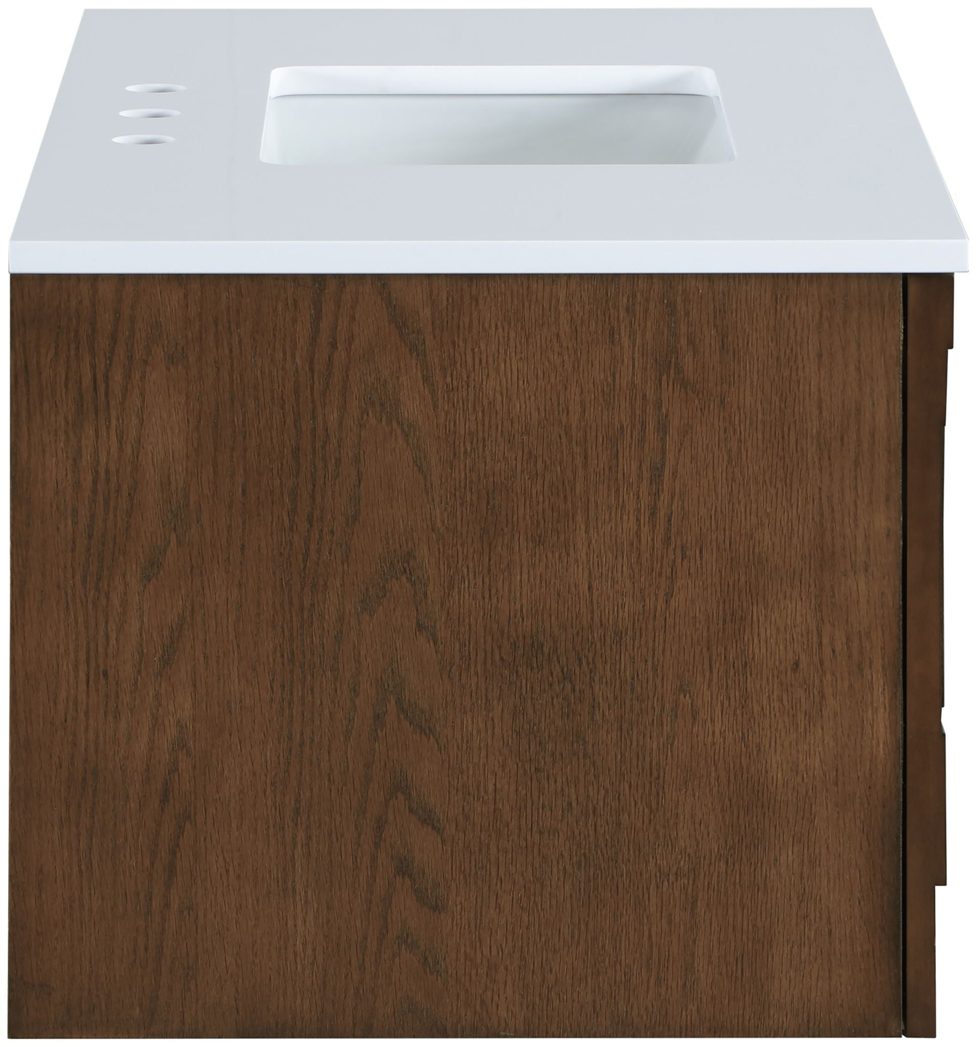 Leonardo - Engineered Stone And Solid Wood 24" Wall Mounted Bathroom Vanity - Urban Living Furniture (Los Angeles, CA)