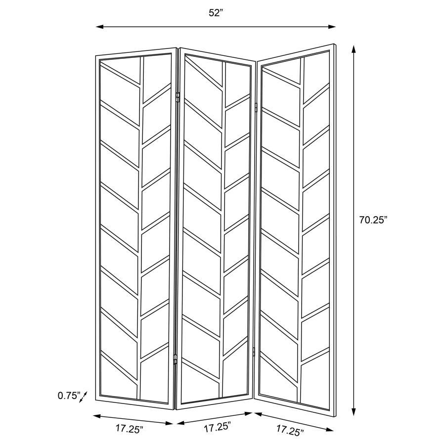 Mila - 3-Panel Room Divider Folding Shoji Screen - Walnut - Urban Living Furniture (Los Angeles, CA)