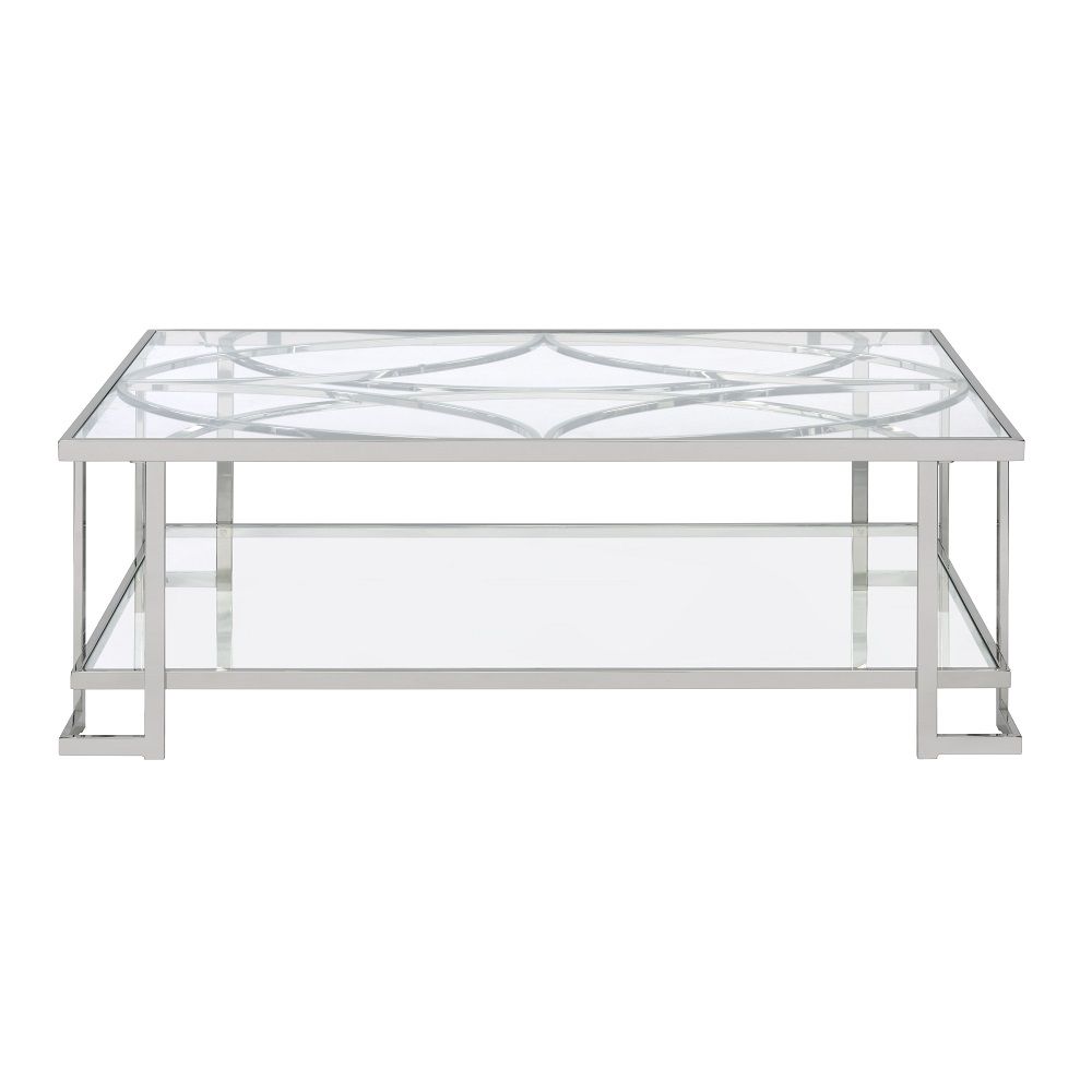 Kalan - Coffee Table - Glass & Silver - Urban Living Furniture (Los Angeles, CA)