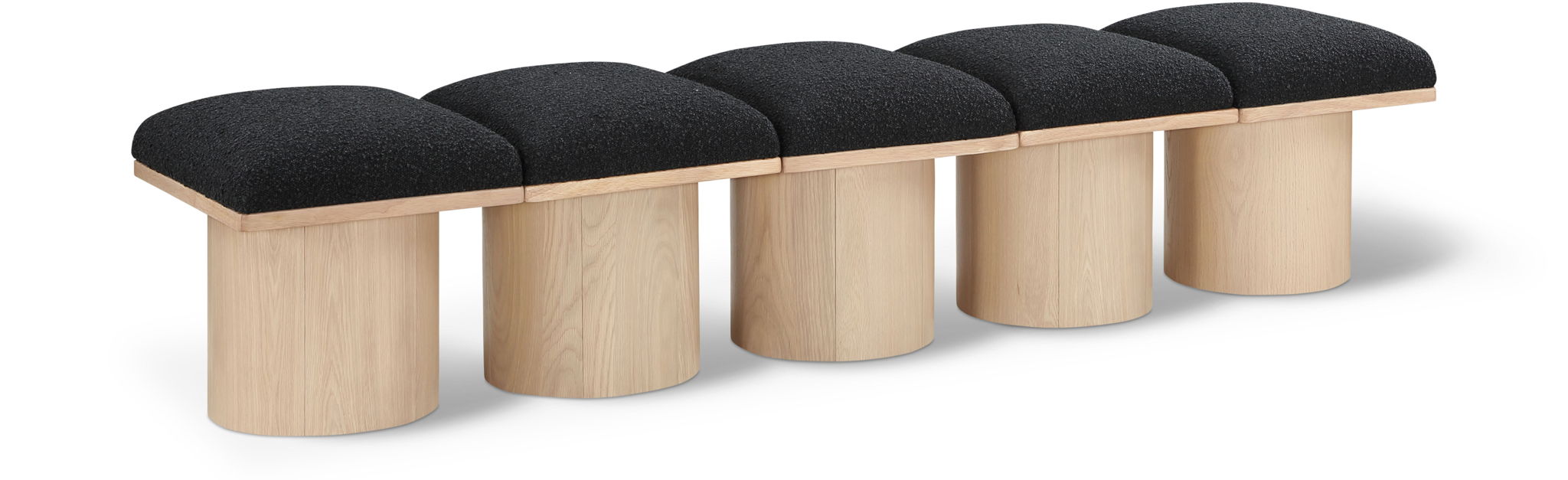 Pavilion - 5 Piece Modular Bench With Natural Base - Urban Living Furniture (Los Angeles, CA)