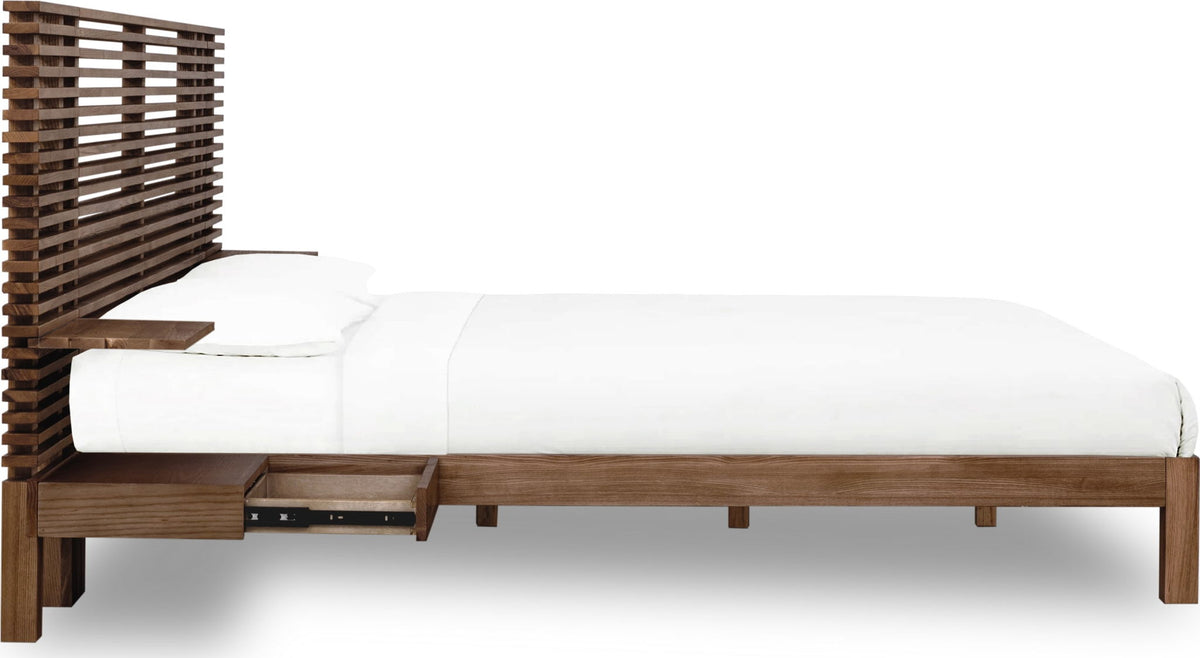 Tanner - Solid Ash Wall Bed With Integrated Nightstands