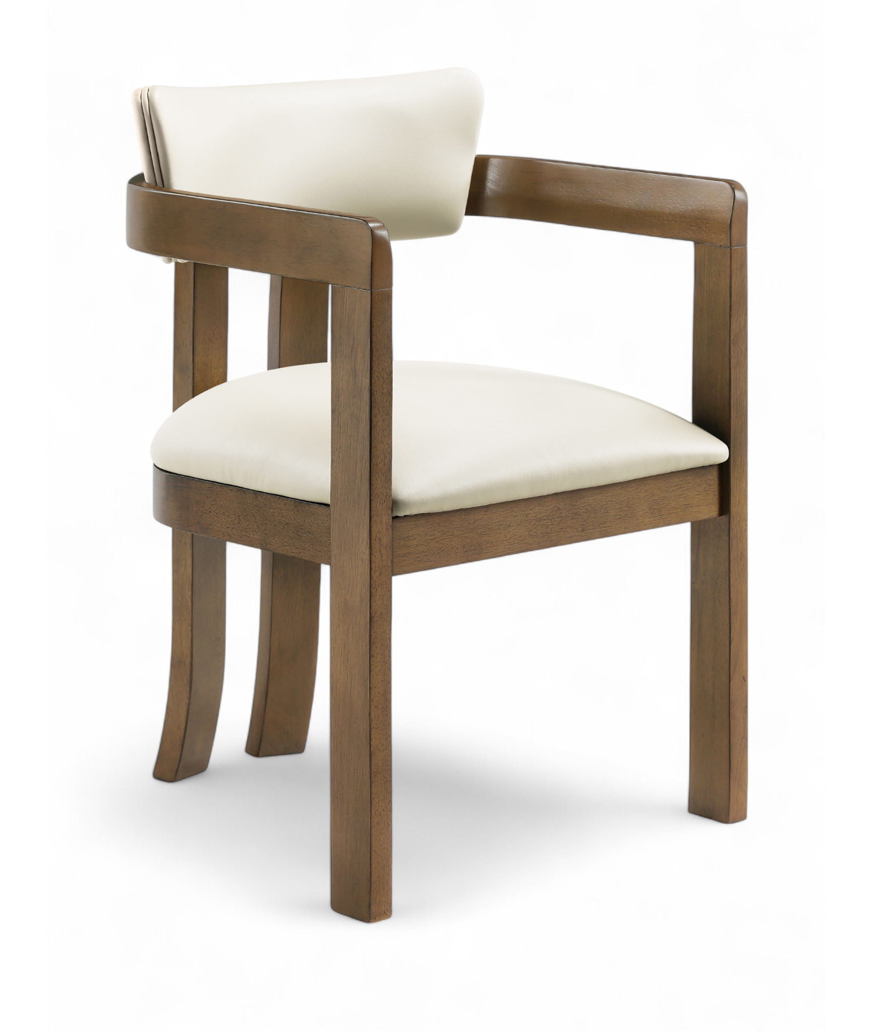 Lavrin - Vegan Leather Upholstered Dining Arm Chair (Set of 2) - Walnut Base - Urban Living Furniture (Los Angeles, CA)