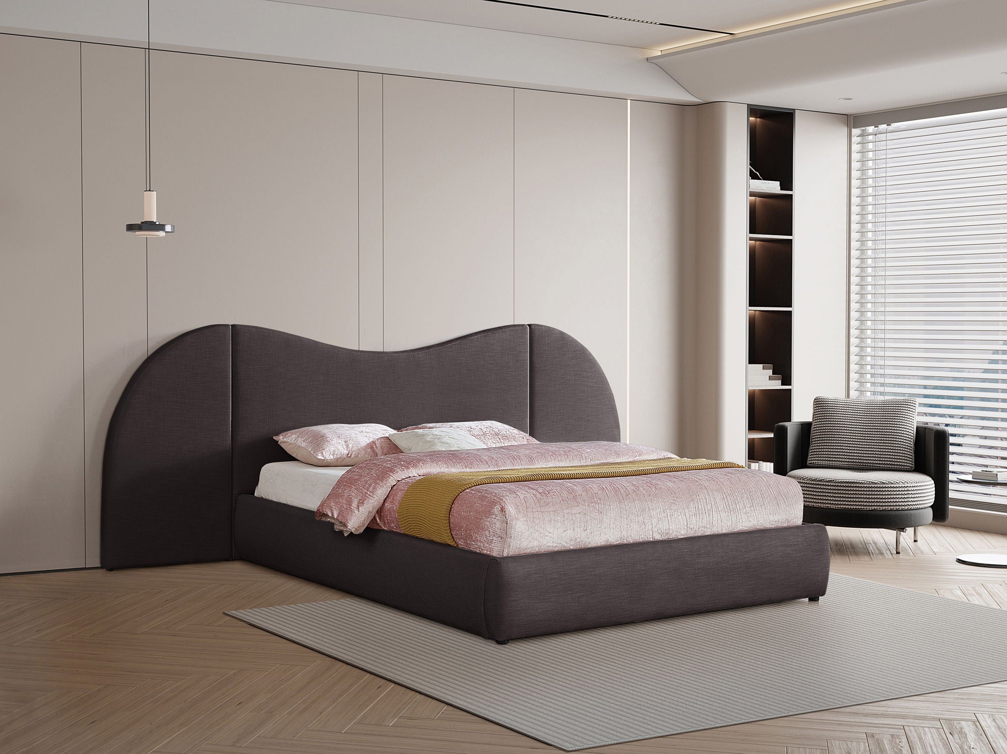 Everest - Linen Fabric Bed - Urban Living Furniture (Los Angeles, CA)