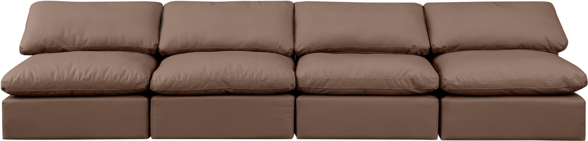 Indulge - Faux Leather 4 Seat Modular Armless Sofa - Urban Living Furniture (Los Angeles, CA)