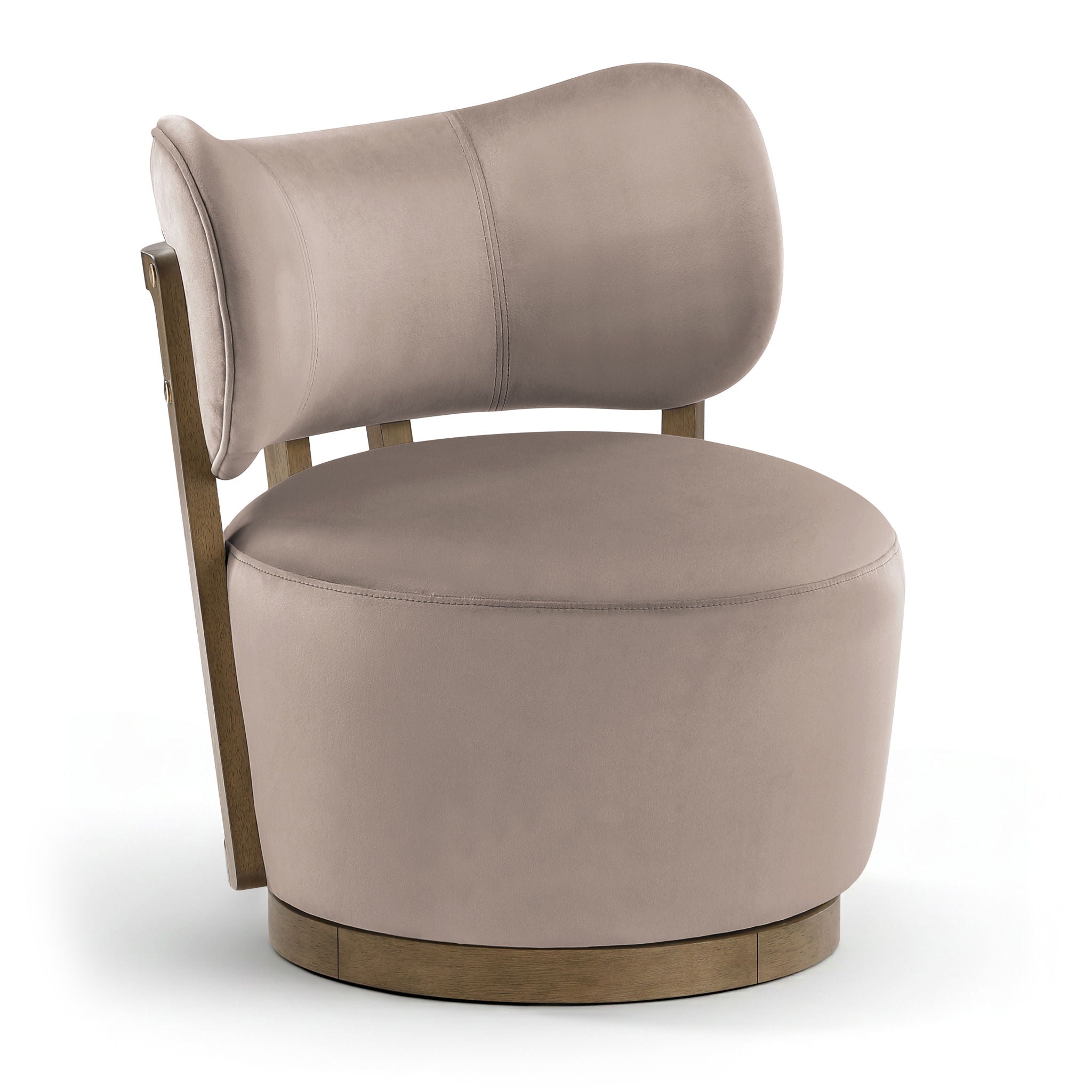 Elara - Velvet Upholstered Swivel Accent Chair - Taupe - Urban Living Furniture (Los Angeles, CA)