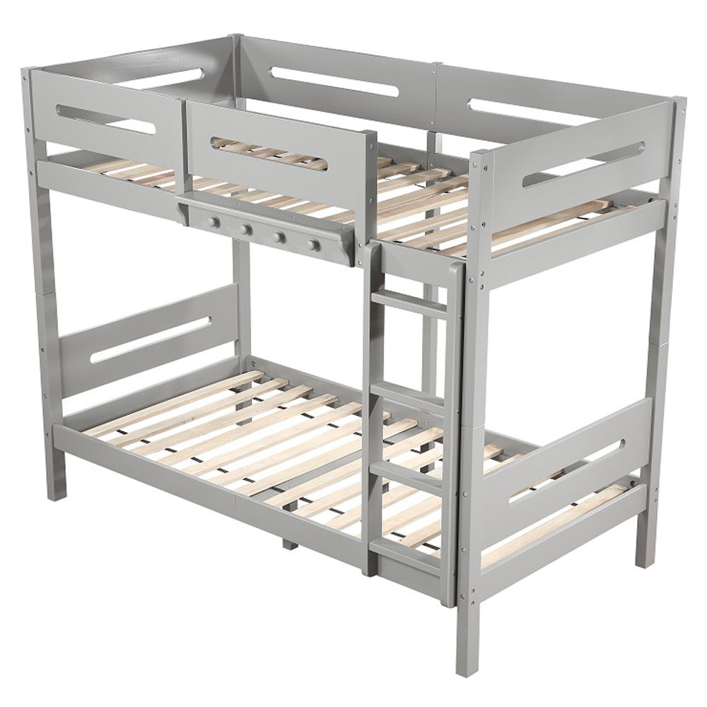 Edah - Twin Over Twin Bunk Bed - Gray - Urban Living Furniture (Los Angeles, CA)