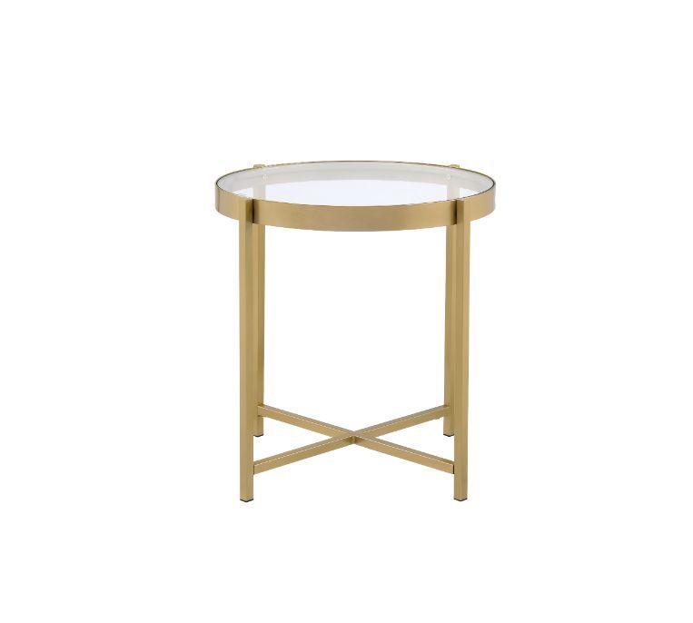Charrot - End Table - Gold Finish - Urban Living Furniture (Los Angeles, CA)