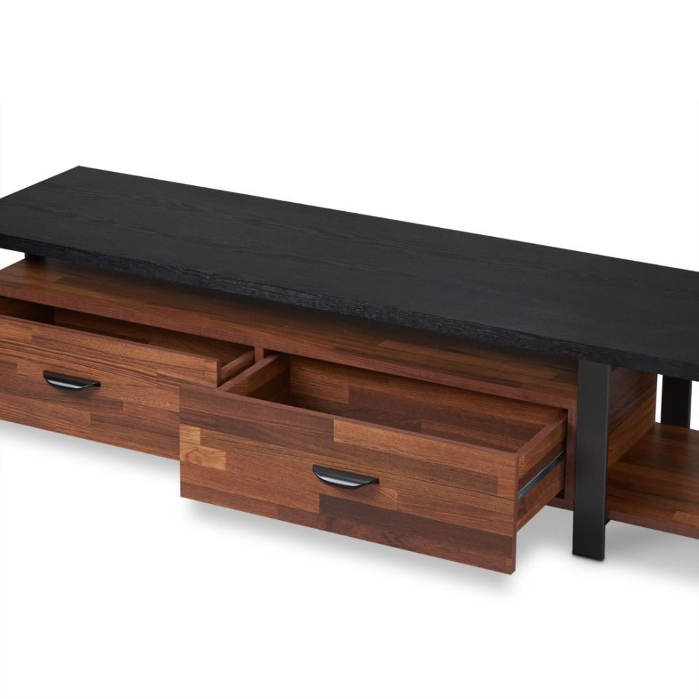 Elling - TV Stand - Walnut & Black - Urban Living Furniture (Los Angeles, CA)
