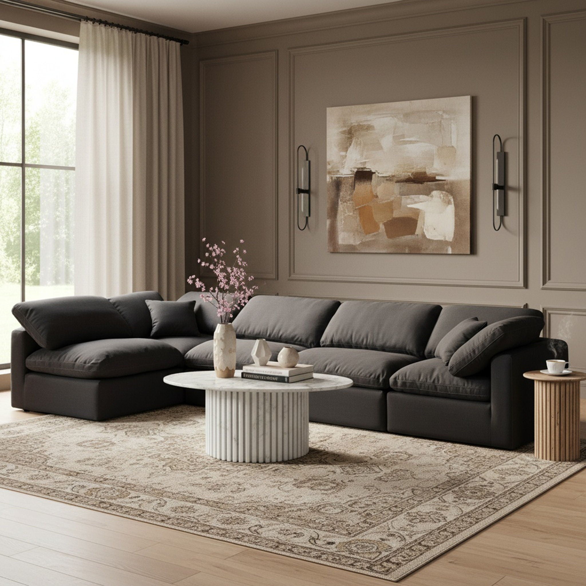 Indulge - Linen 5 Piece Modular Sectional - Urban Living Furniture (Los Angeles, CA)