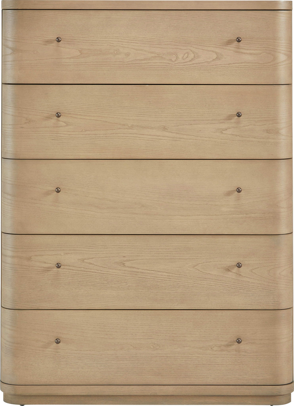 Penny - Five Drawer White Ash Chest - Buff Cream