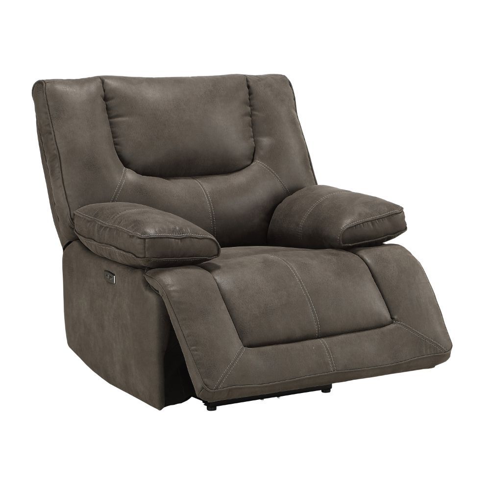 Harumi - Recliner - Gray Leather-Aire - Urban Living Furniture (Los Angeles, CA)