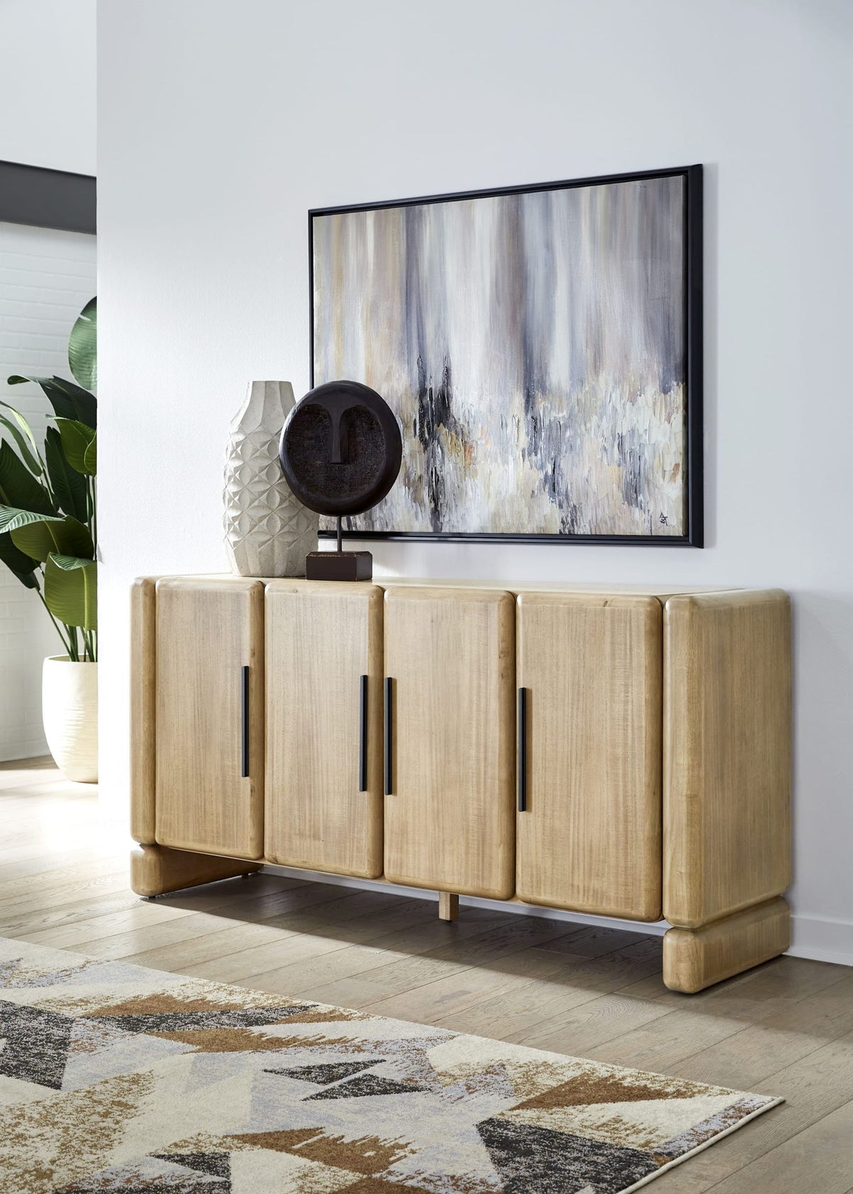 Nia - Four Door Acacia Wood Sideboard - Lioness