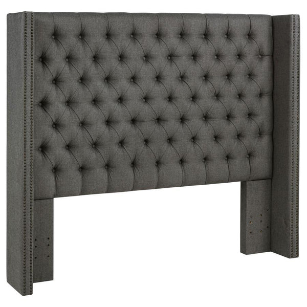 Bancroft - Upholstered Full Wingback Headboard - Gray