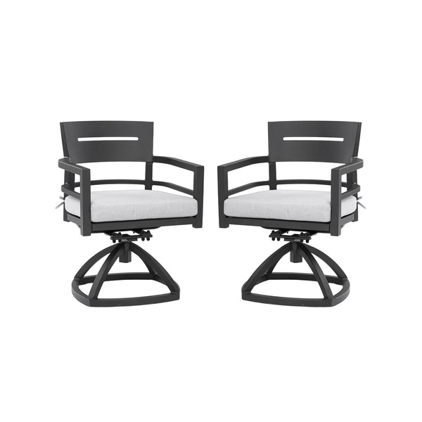 Outdoor Patio Swivel Rocker With Outdoor-Grade Sunbrella Fabric Cushions (Set of 2)