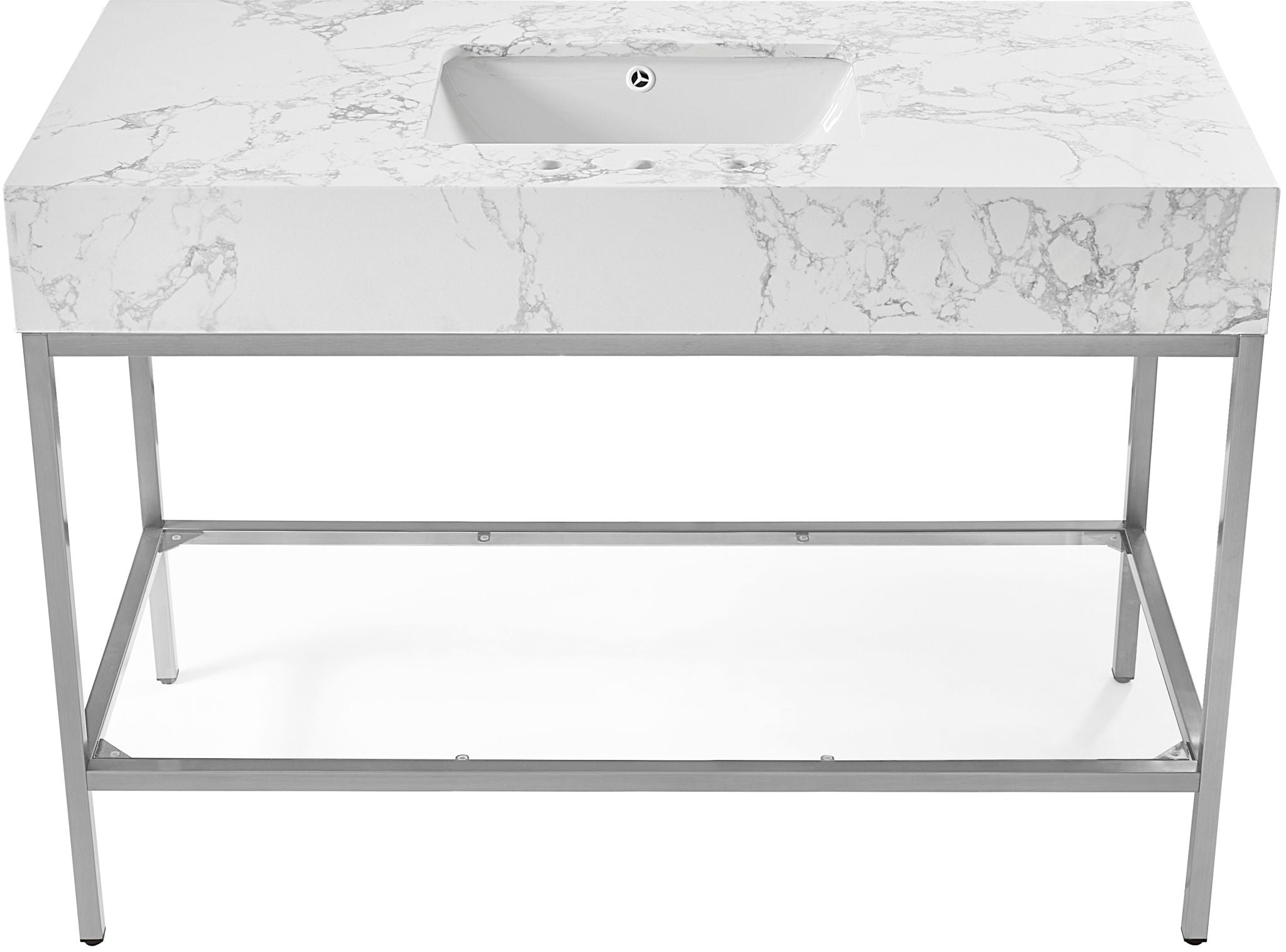 Marmo - Engineered Marble Bathroom Vanity With Chrome Base - Urban Living Furniture (Los Angeles, CA)