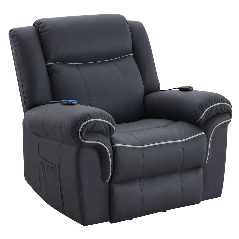 Domana - Power Recliner With Lift & Heating & Massage - Dark Blue Fabric - Urban Living Furniture (Los Angeles, CA)