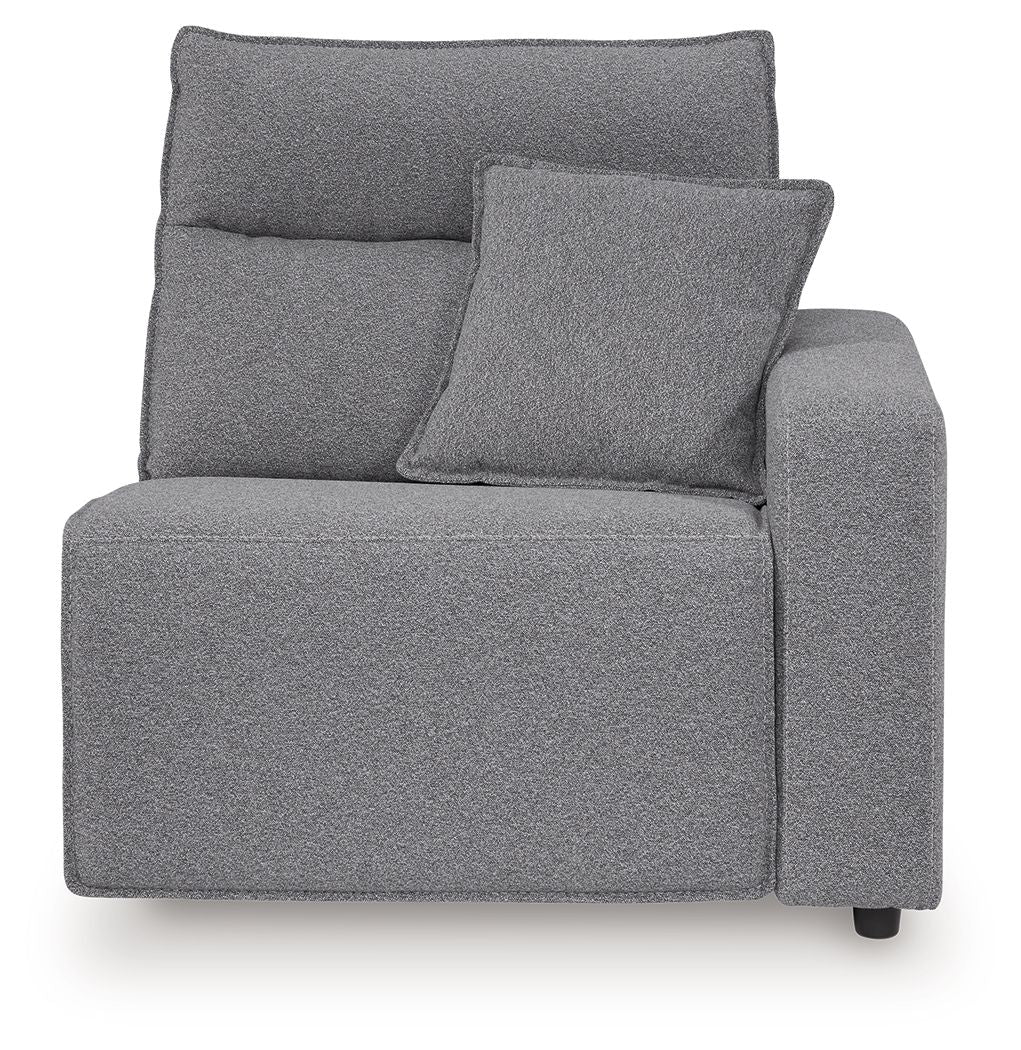 Modmax II - 8-Piece Power Reclining Sectional With LAF Press Back Power Chaise And Console - Salt And Pepper