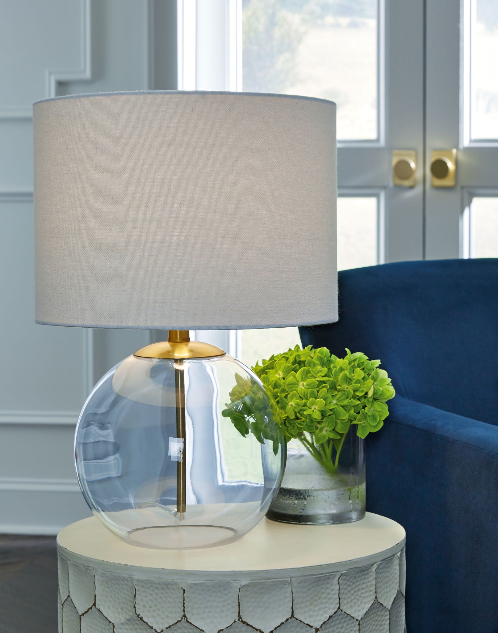 Samder - White - Glass Table Lamp - Urban Living Furniture (Los Angeles, CA)