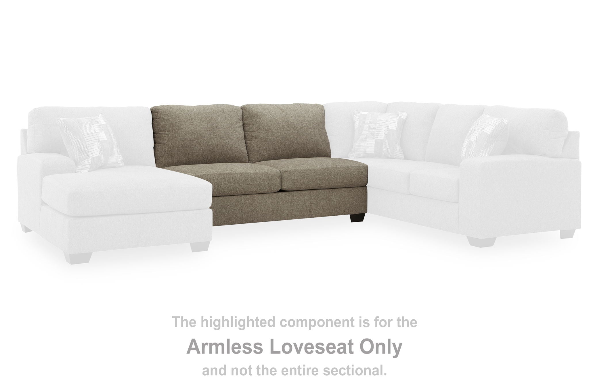Newellen - Armless Loveseat - Beige - Urban Living Furniture (Los Angeles, CA)