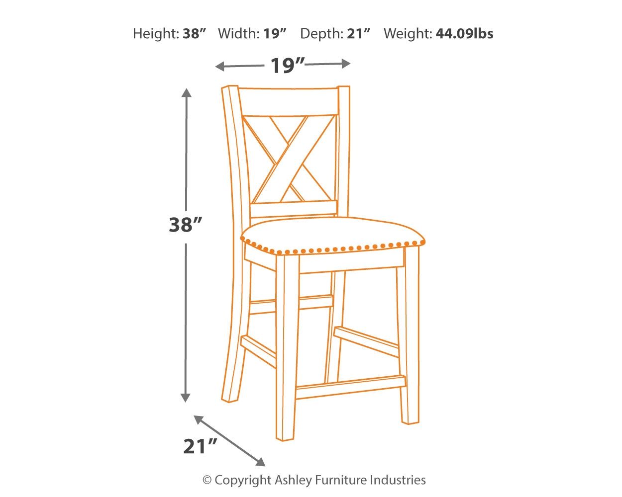 Caitbrook - Gray - Upholstered Barstool (Set of 2) - Urban Living Furniture (Los Angeles, CA)