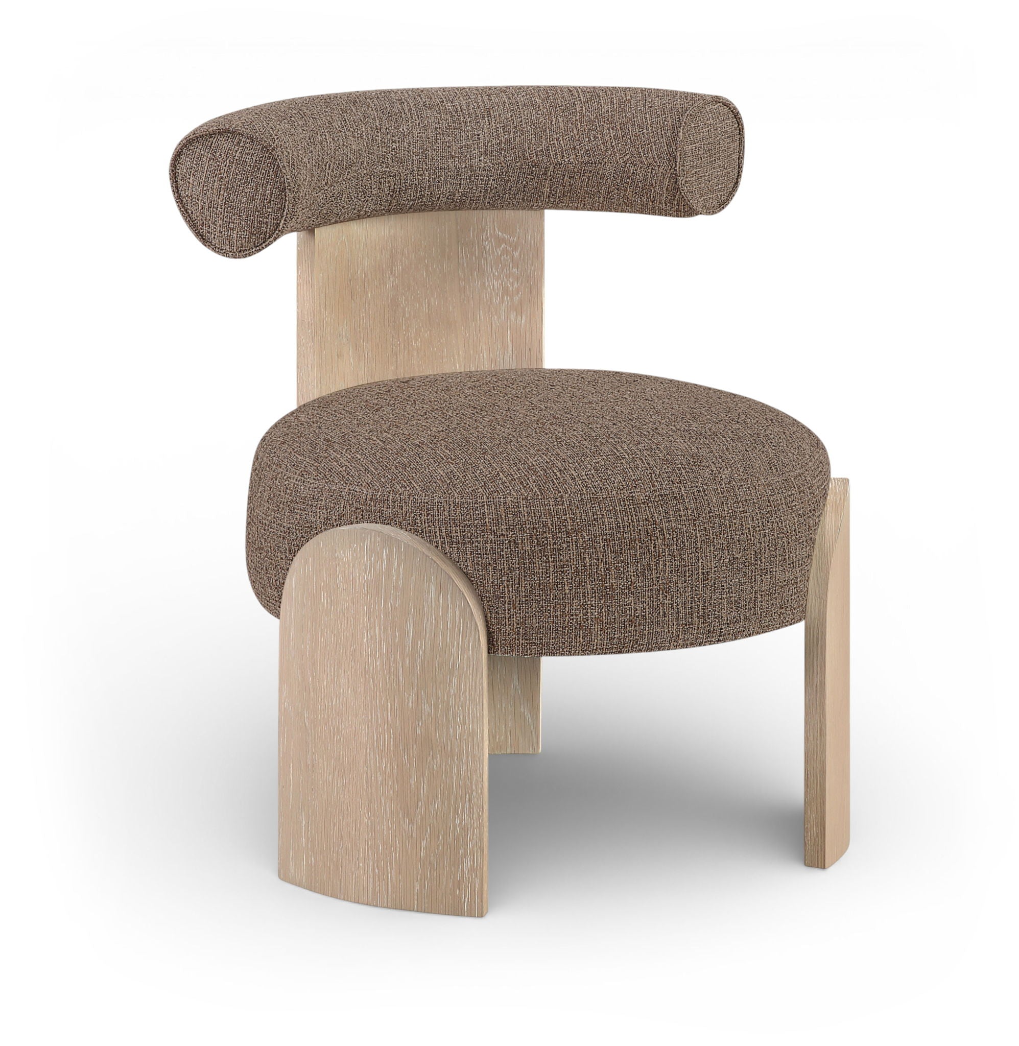 Calder - Linen Textured Fabric Upholstered Accent Chair - Painted Natural Base - Urban Living Furniture (Los Angeles, CA)