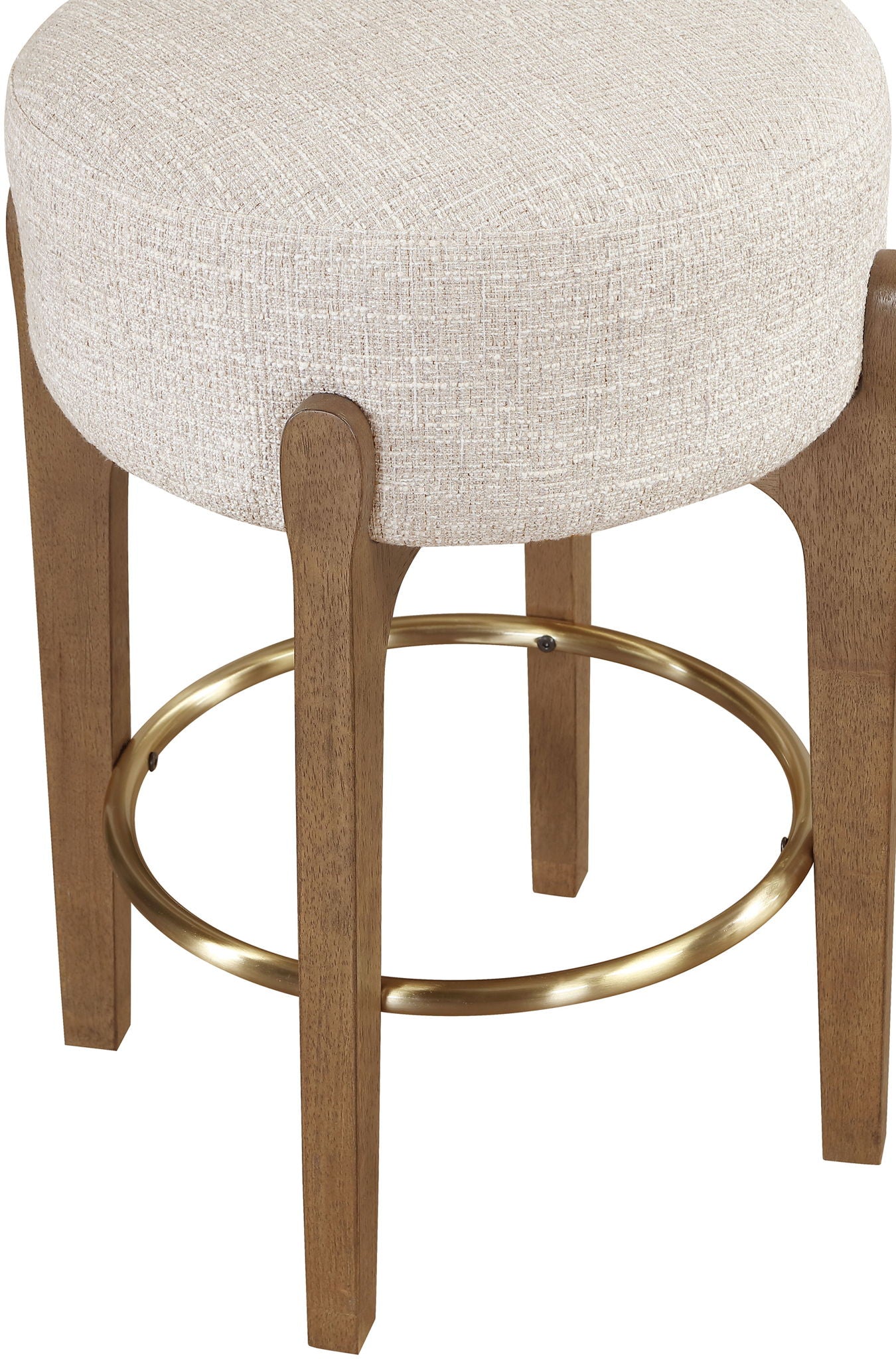 Torino - Backless Counter Stool With Brushed Brown Base (Set of 2)