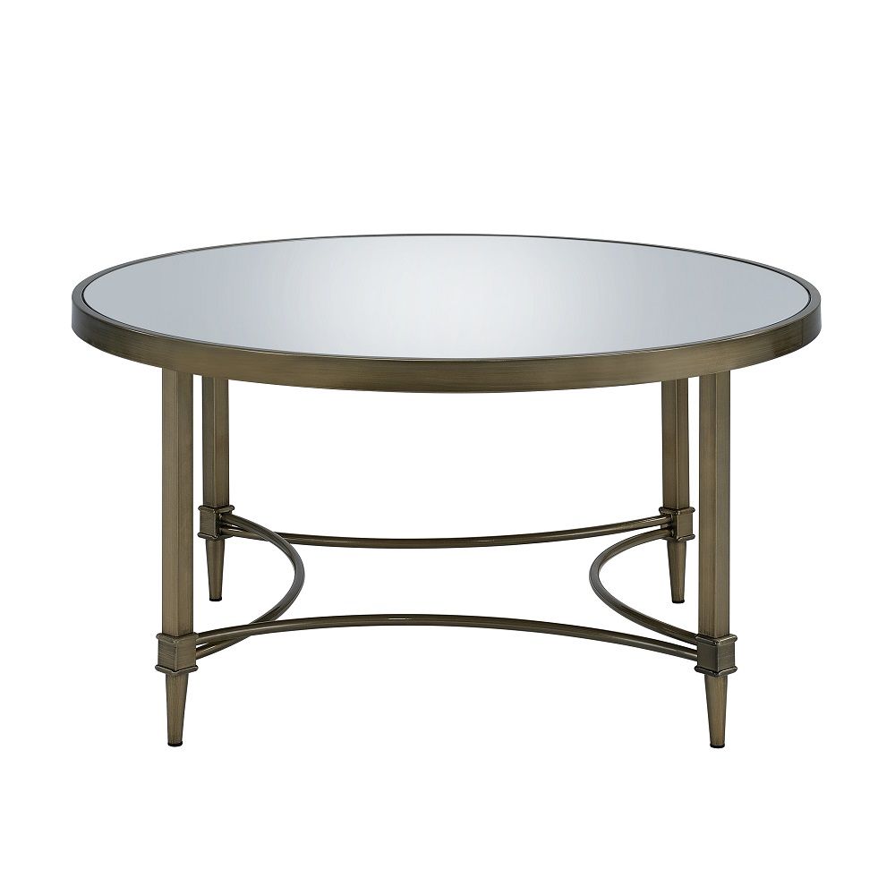 Aditya - Coffee Table - Mirrored & Antique Brass - Urban Living Furniture (Los Angeles, CA)