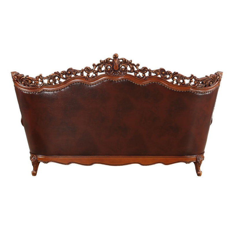 Eustoma - Sofa - Cherry Top Grain Leather Match & Walnut - Urban Living Furniture (Los Angeles, CA)