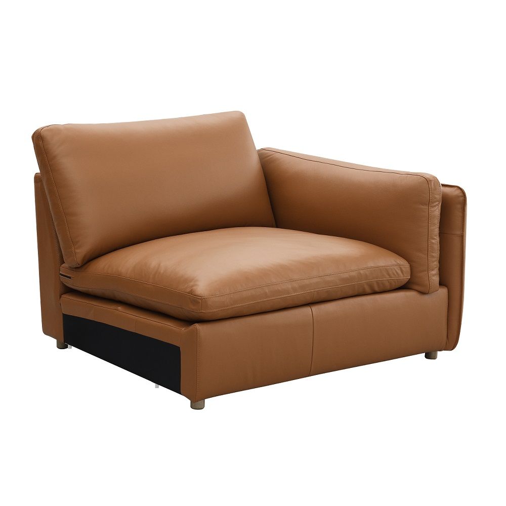 Brighton - Modular Right Facing Arm Chair - Brown Top Grain Leather - Urban Living Furniture (Los Angeles, CA)