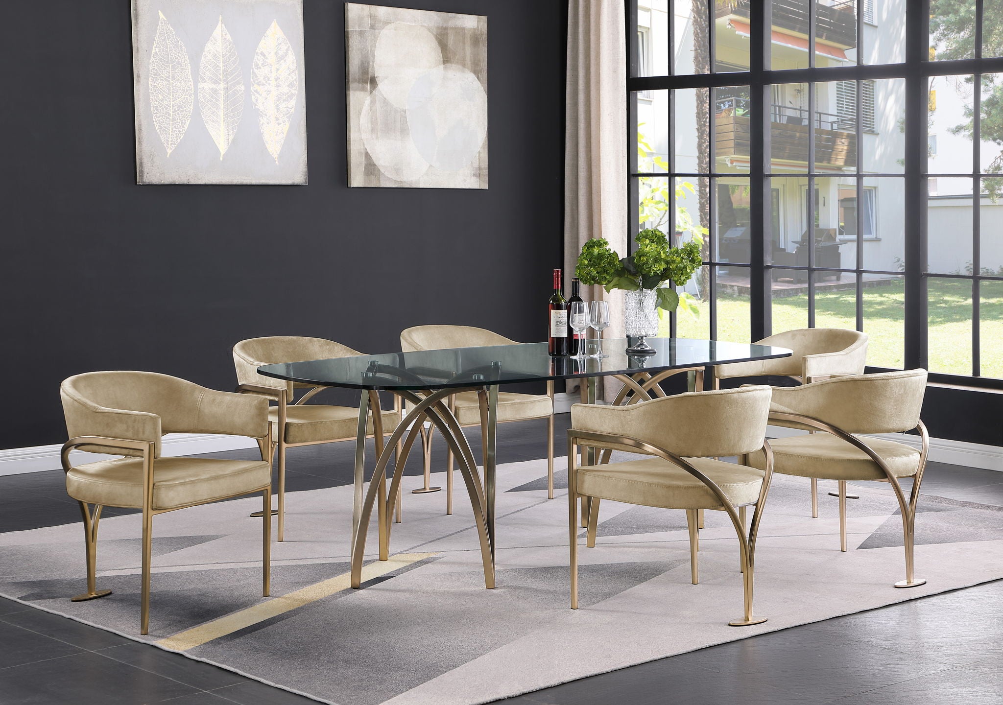 Madelyn - Dining Chair (Set of 2) - Brushed Brass - Urban Living Furniture (Los Angeles, CA)